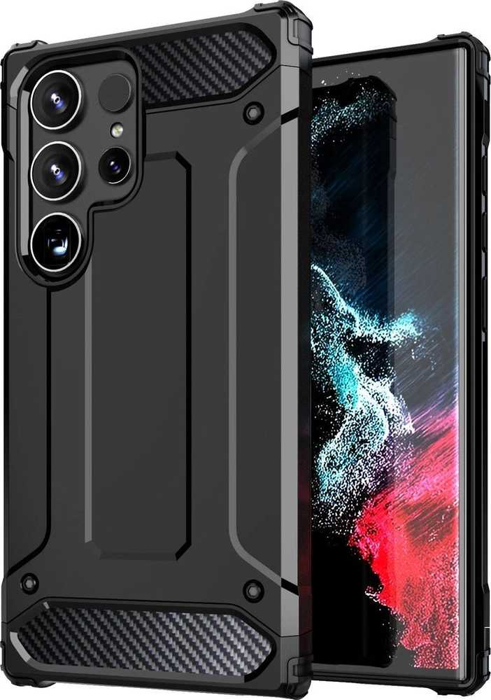 Hurtel Dėklas šarvuotas sustiprintas Samsung Galaxy S24 Ultra Hybrid Armor juoda