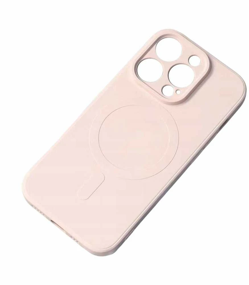 Hurtel iPhone 16e Silikoninis dėklas su MagSafe – rožinės spalvos