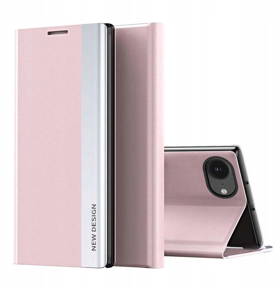 Hurtel Sleep dėklas Pro skirtas Apple iPhone 16e su flap and stand – rožinės spalvos