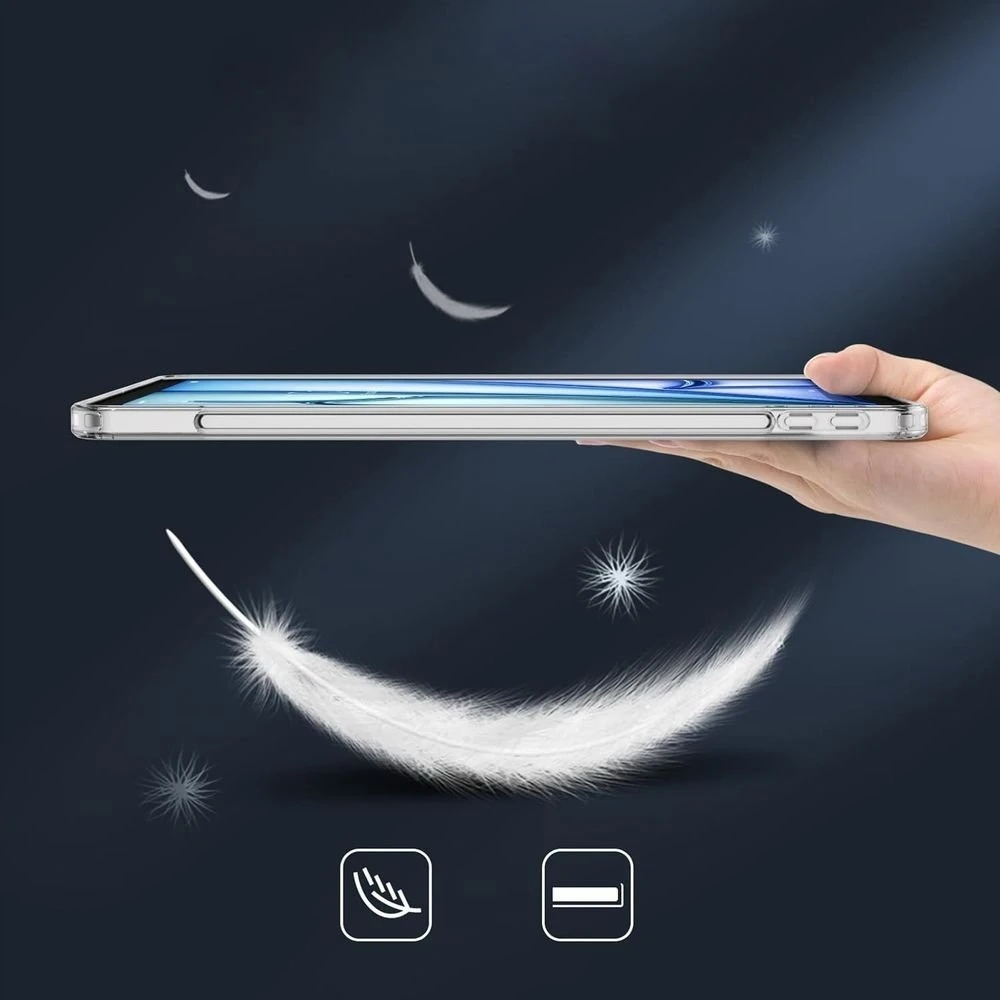 Hurtel Slim Apple iPad Air 13” 2024 / 12.9” 2022 – dėklas planšetiniam kompiuteriui skaidrus