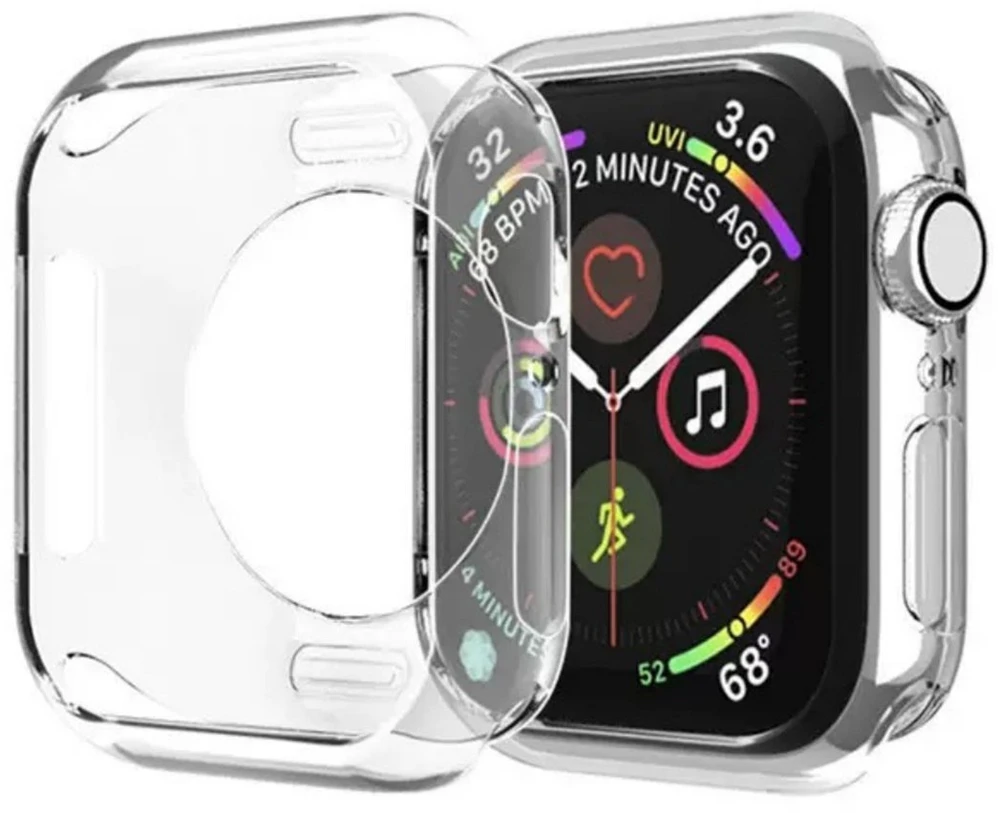 Hurtel Ultra skaidrus Watch dėklas skirtas Apple Watch 45mm (Series 7/8/9) – skaidrus