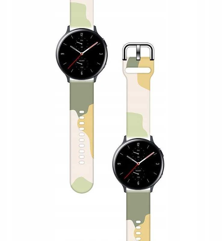 „Hurtel Moro“ apyrankė, skirta „Samsung Galaxy Watch 45 / 46 / 47 mm“ silikoninei apyrankei, 14 raštas