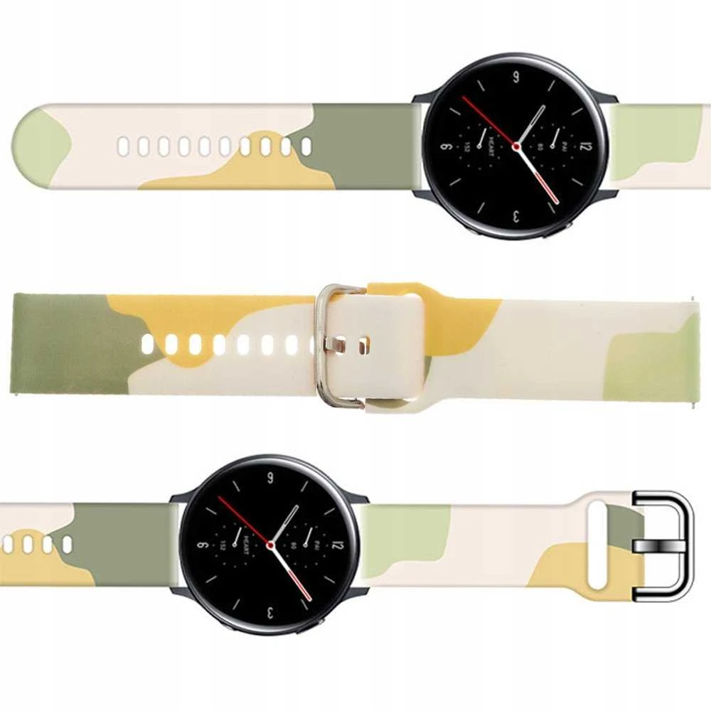 „Hurtel Moro“ apyrankė, skirta „Samsung Galaxy Watch 45 / 46 / 47 mm“ silikoninei apyrankei, 14 raštas