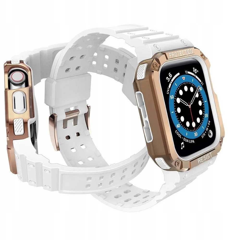 Išmaniojo laikrodžio Apple SE/7 silikoninis Hurtel dirželis, Baltos spalvos, 38/40/41 mm