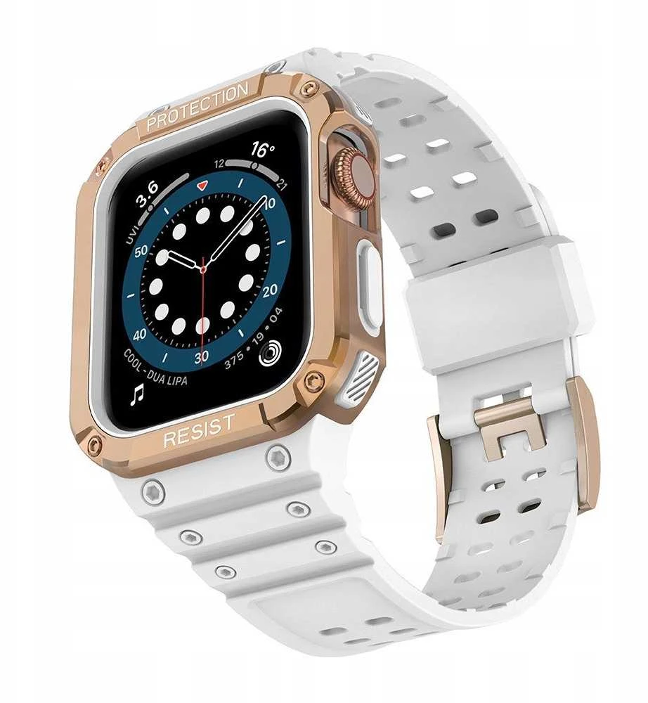 Išmaniojo laikrodžio Apple SE/7 silikoninis Hurtel dirželis, Baltos spalvos, 38/40/41 mm