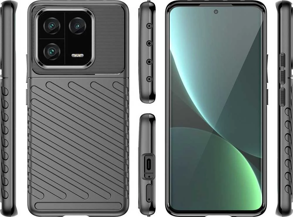 Hurtel Thunder Xiaomi 13 Pro silikoninis armor dėklas telefonui juodos spalvos