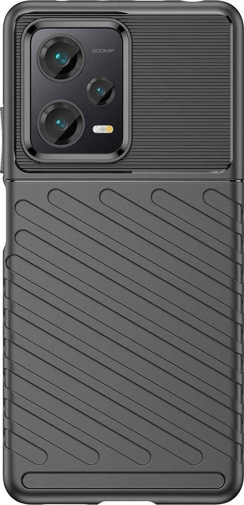 Hurtel Thunder Xiaomi Redmi Note 12 Pro+ silikoninis armor dėklas telefonui juodos spalvos