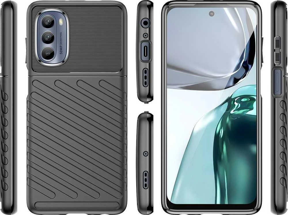 Hurtel Thunder dėklas skirtas Motorola Moto G62 5G, juodas
