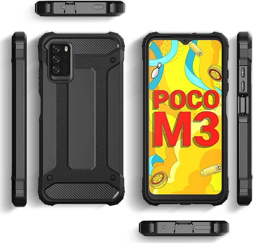 Hurtel Hybrid Armor dėklas skirtas Xiaomi Redmi Note 10 5G / Poco M3 Pro, auksinis
