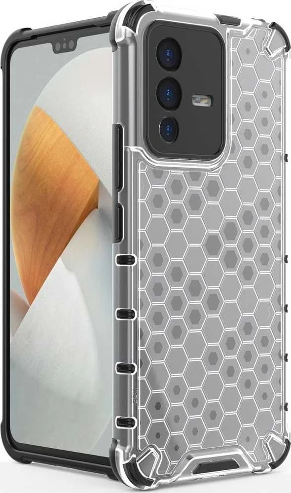 Hurtel Honeycomb dėklas skirtas Vivo V23 5G, juodas