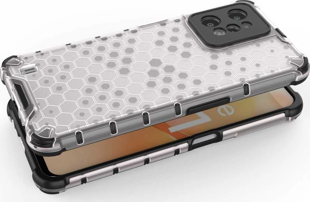 Hurtel Honeycomb dėklas skirtas Realme C31, skaidrus