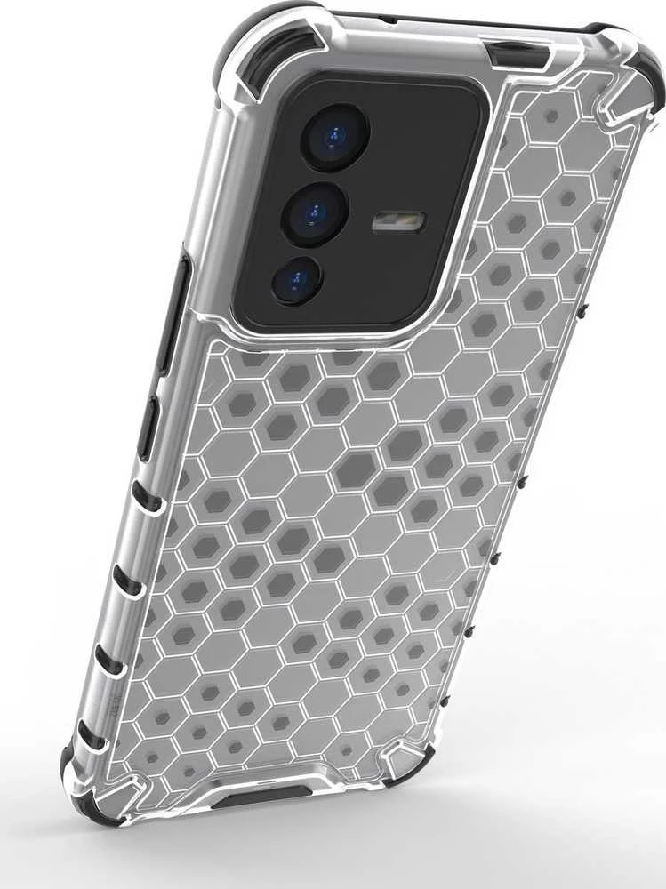 Hurtel Honeycomb dėklas skirtas Vivo V23 5G, juodas