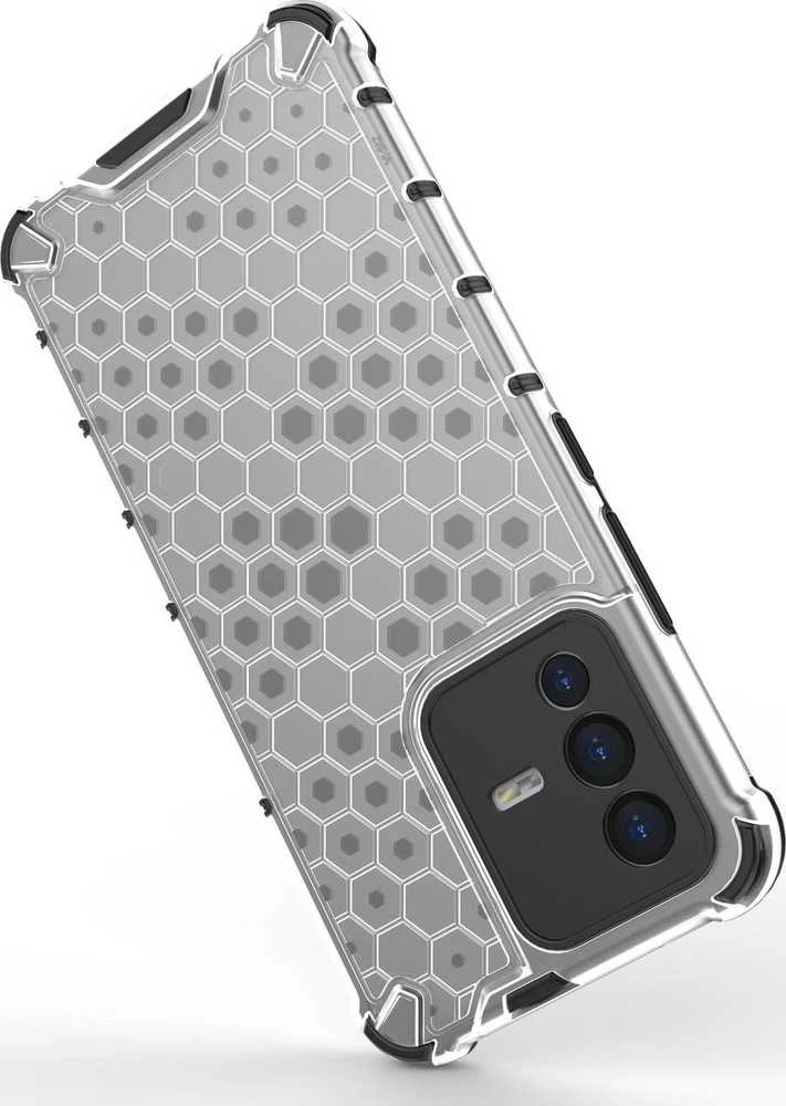 Hurtel Honeycomb dėklas skirtas Vivo V23 5G, juodas