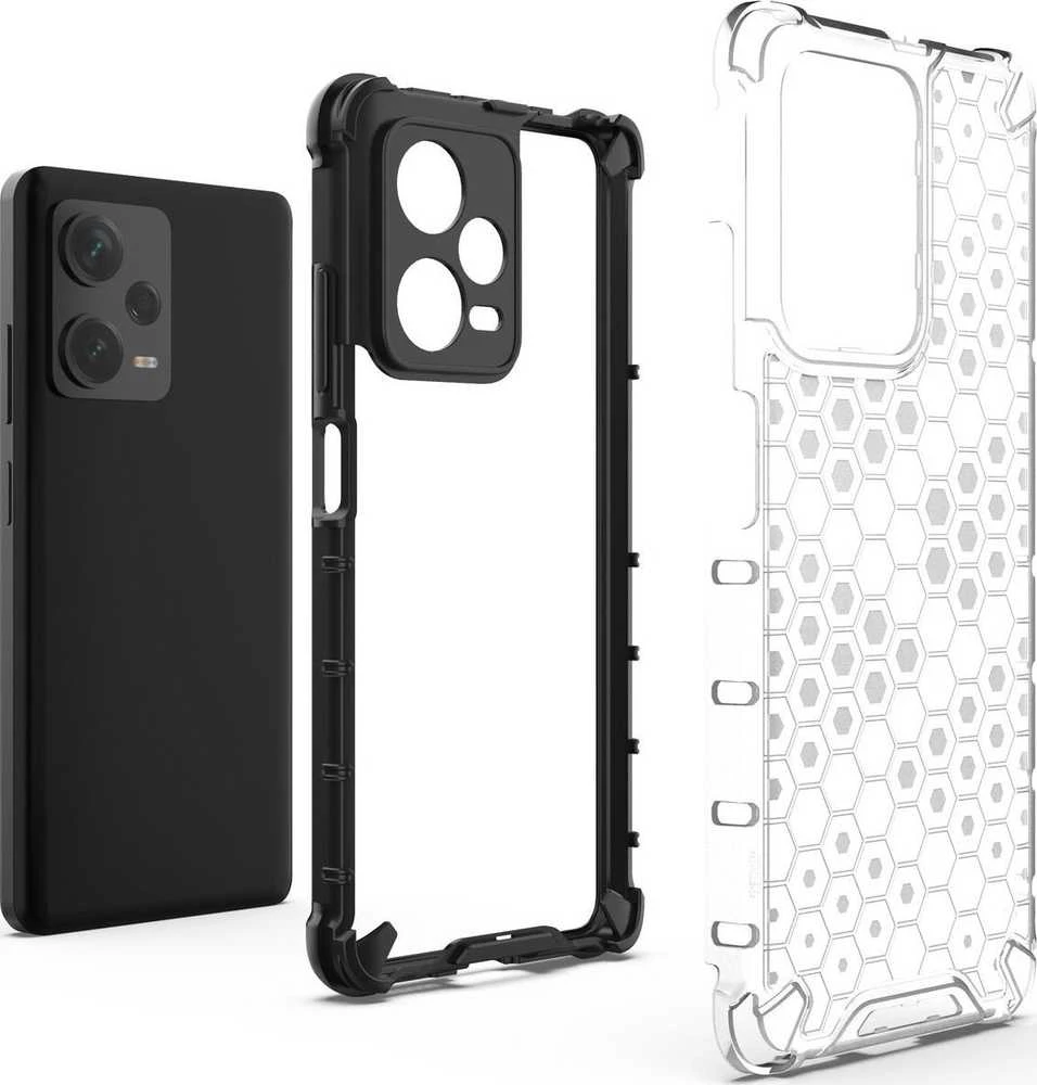 Hurtel Dėklas šarvuotas hibridinis dėklas Xiaomi Redmi Note 12 Pro+ Honeycomb juoda