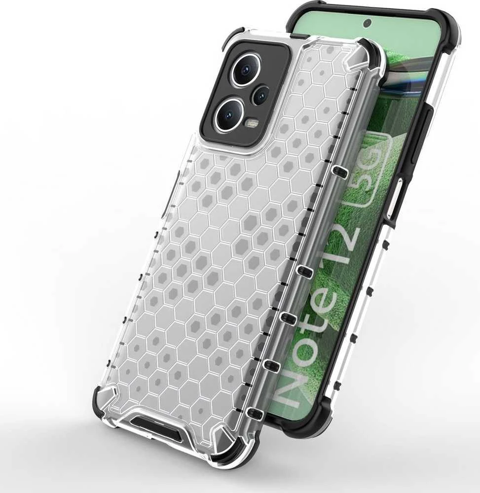 Hurtel Honeycomb Xiaomi Redmi Note 12 5G / Poco X5 5G armored hybrid dėklas telefonui juodos spalvos