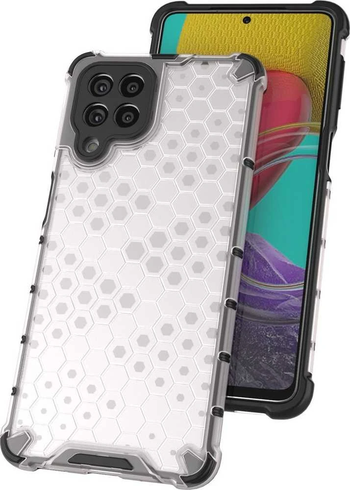 Hurtel Honeycomb dėklas skirtas Samsung Galaxy M53 5G, skaidrus