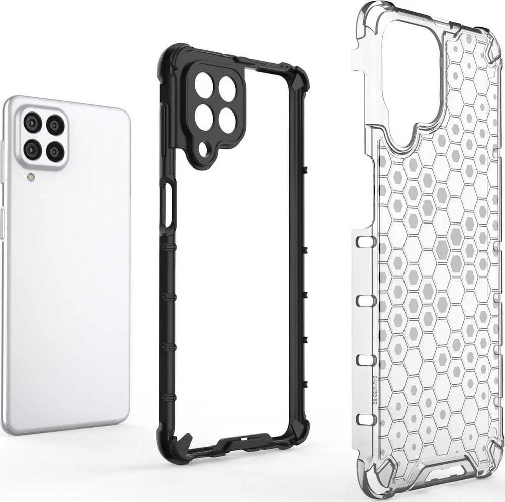 Hurtel Honeycomb dėklas skirtas Samsung Galaxy M53 5G, juodas