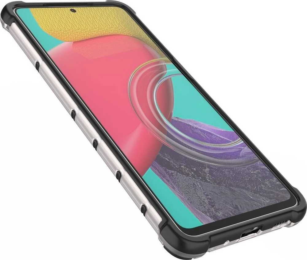 Hurtel Honeycomb dėklas skirtas Samsung Galaxy M53 5G, juodas