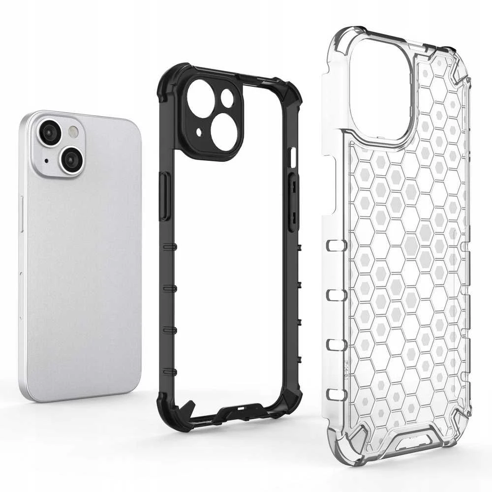 Hurtel Honeycomb dėklas skirtas iPhone 14, juodas