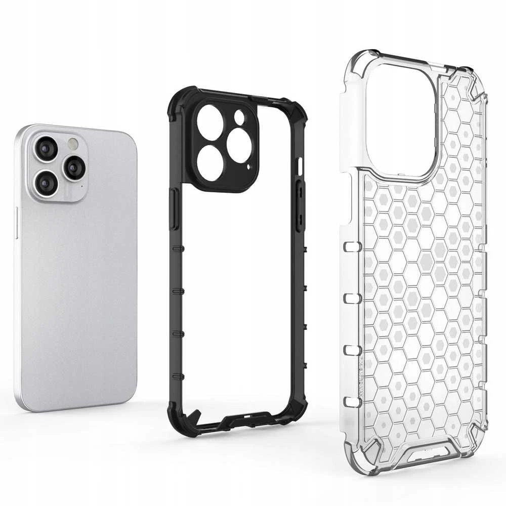 Hurtel Honeycomb dėklas skirtas iPhone 14 Pro, juodas