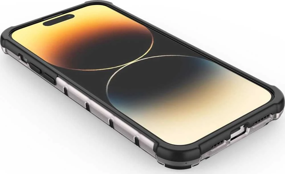 Hurtel Honeycomb dėklas skirtas iPhone 14 Pro, skaidrus