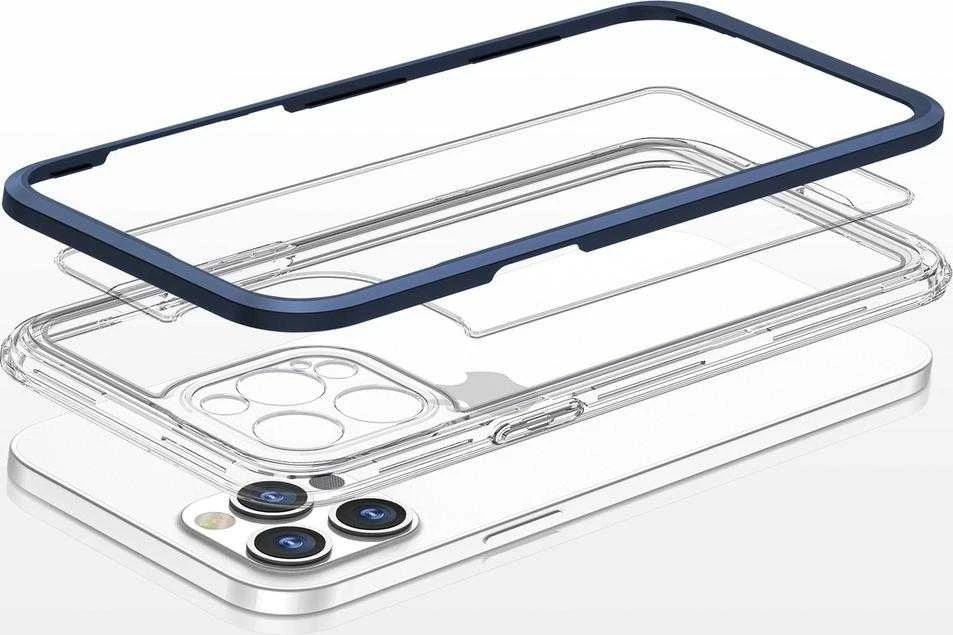 Hurtel Clear dėklas skirtas iPhone 12 Pro, mėlynas