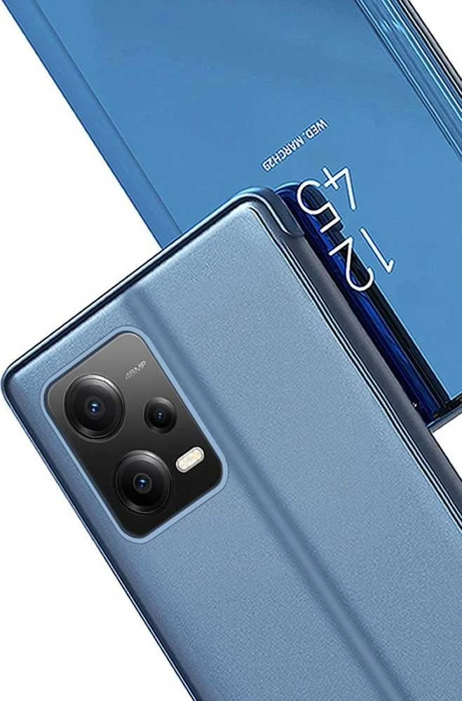 Dėklas Hurtel Glossy Su Flip Case, skirtas Xiaomi Redmi Note 12 5G / Poco X5 Pro 5G Clear View Case juoda