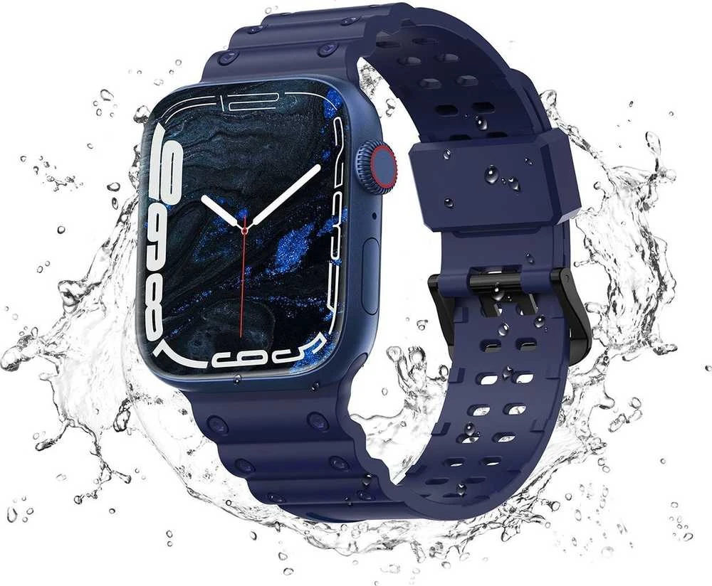 Hurtel Apyrankė Triple Protection Apple Watch SE apyrankė, 9, 8, 7, 6, 5, 4, 3, 2, 1 (41, 40, 38 mm) mėlynos spalvos