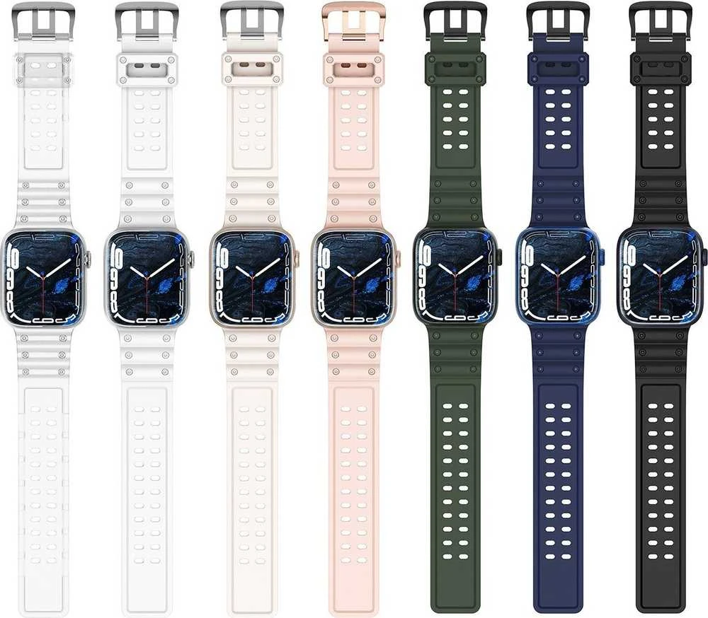 Hurtel Apyrankė Triple Protection Apple Watch SE, 9, 8, 7, 6, 5, 4, 3, 2, 1 (41, 40, 38 mm) skaidri