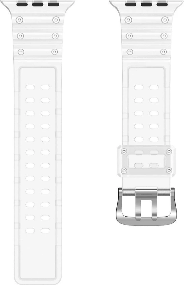 Dėklas Hurtel Apyrankė Triple Protection Apple Watch Ultra, SE, 9, 8, 7, 6, 5, 4, 3, 2, 1 (49, 45, 44, 42 mm) Transparent