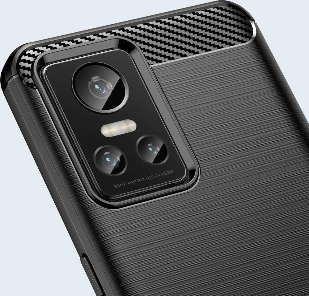 Hurtel Carbon dėklas skirtas Realme GT Neo 3, juodas