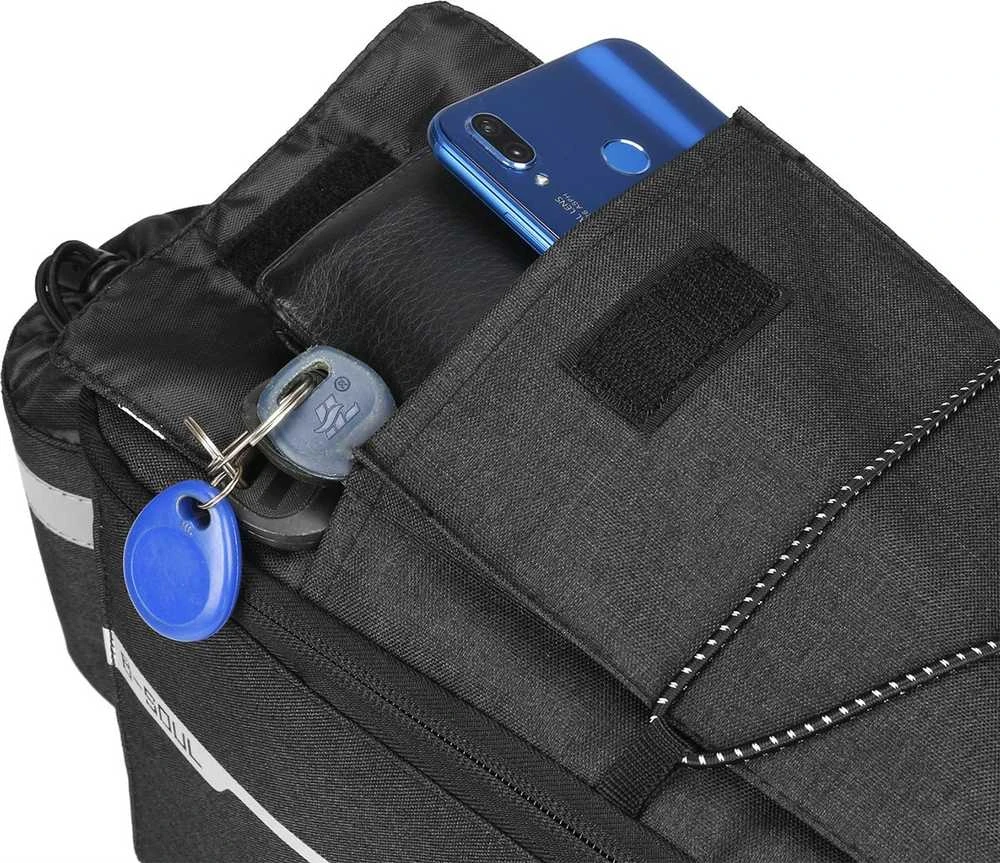 Hurtel WYA26Y0S Thermal Bike Pannier Bag with Shoulder Strap – juodos spalvos