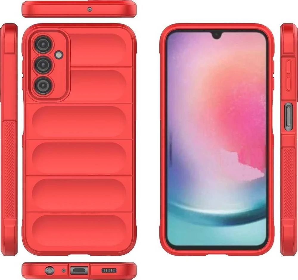 Hurtel Magic Shield Samsung Galaxy A24 4G flexible armored dėklas telefonui raudonos spalvos
