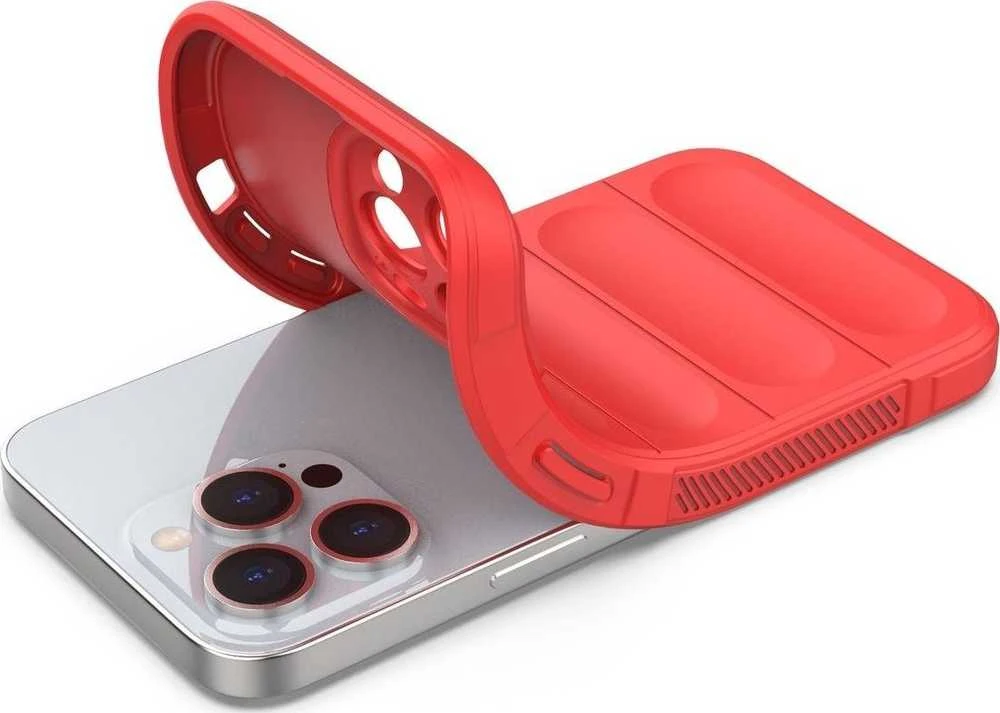 Hurtel Magic Shield dėklas skirtas iPhone 13 Pro Max, raudonas