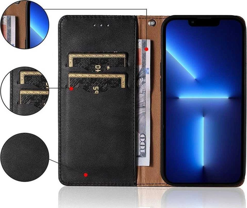 Hurtel Magnet Strap dėklas su dirželiu skirtas Xiaomi Redmi Note 11 Pro, juodas