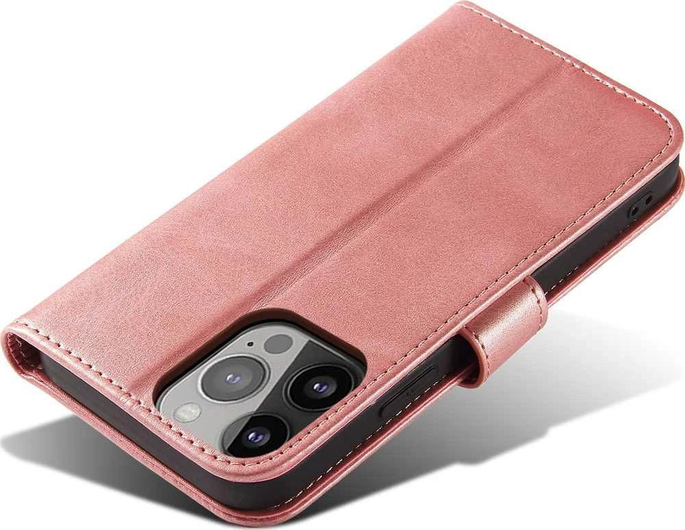 Hurtel atverčiamas dėklas skirtas iPhone 13 Pro, rožinis