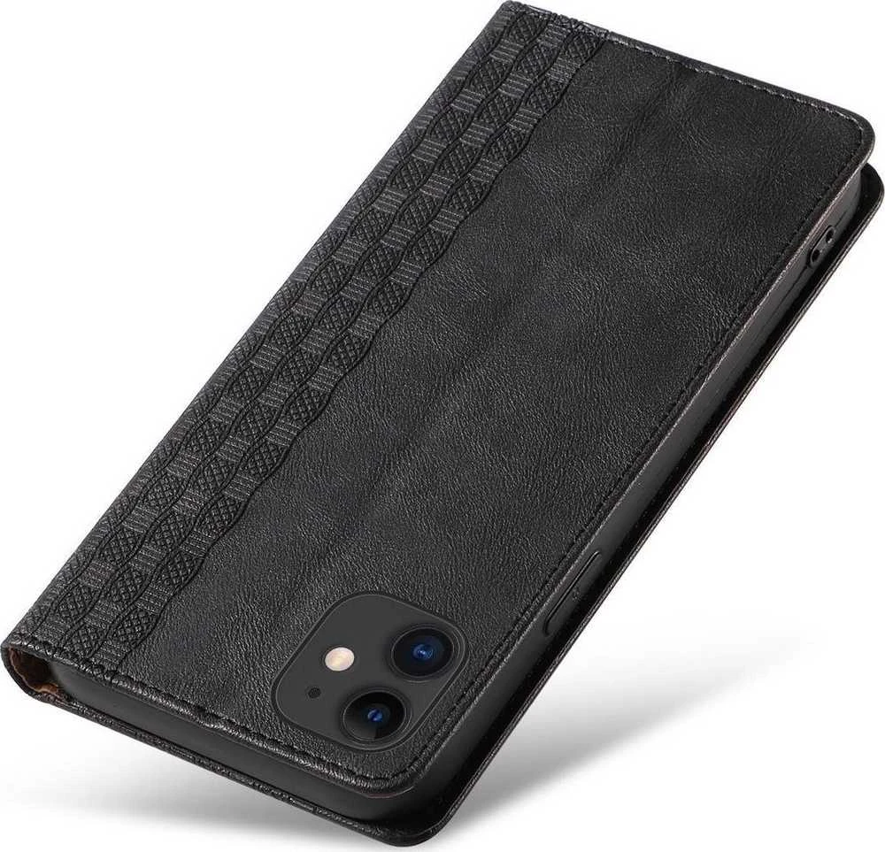 Hurtel Magnet Strap dėklas su dirželiu skirtas iPhone 12, juodas