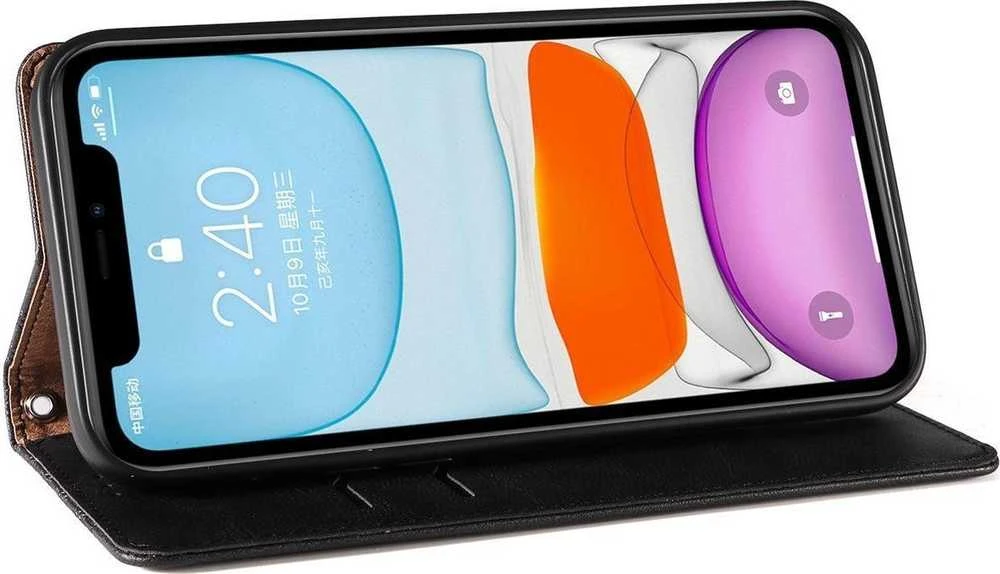 Hurtel Magnet Strap dėklas su dirželiu skirtas iPhone 12, juodas