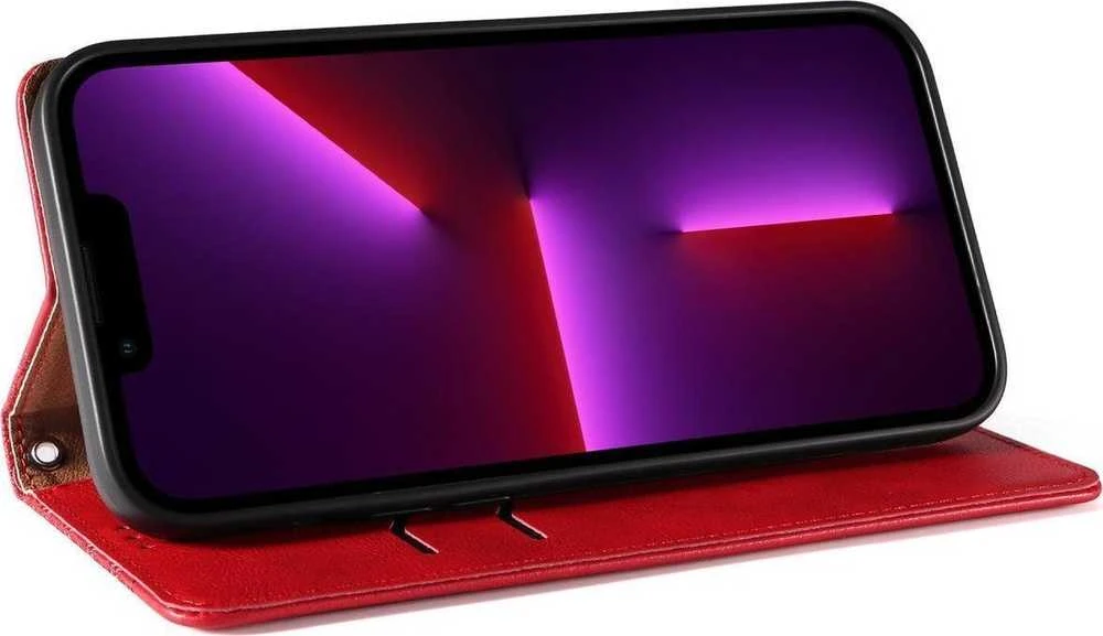 Hurtel Magnet Strap dėklas su dirželiu skirtas Samsung Galaxy S23+, raudonas