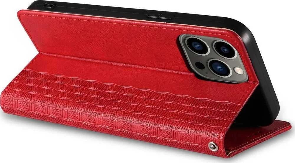 Hurtel Magnet Strap dėklas su dirželiu skirtas Samsung Galaxy S23+, raudonas