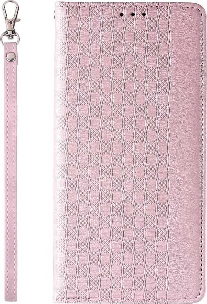 Hurtel Magnet Strap dėklas su dirželiu skirtas Samsung Galaxy S23+, rožinis