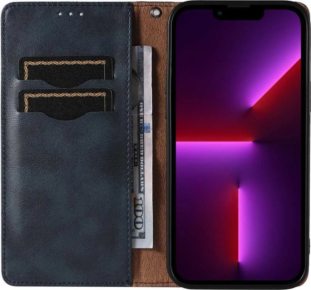 Hurtel Magnet Strap dėklas su dirželiu skirtas iPhone 14 Plus, mėlynas