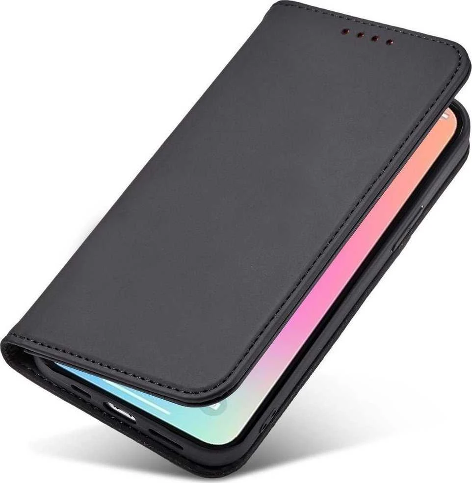 Hurtel Magnet Card dėklas skirtas iPhone 13 Pro Max, juodas