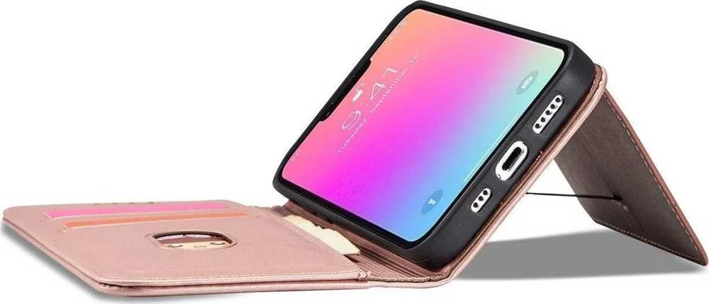 Hurtel Magnet atverčiamas dėklas skirtas iPhone 14 Plus, rožinis