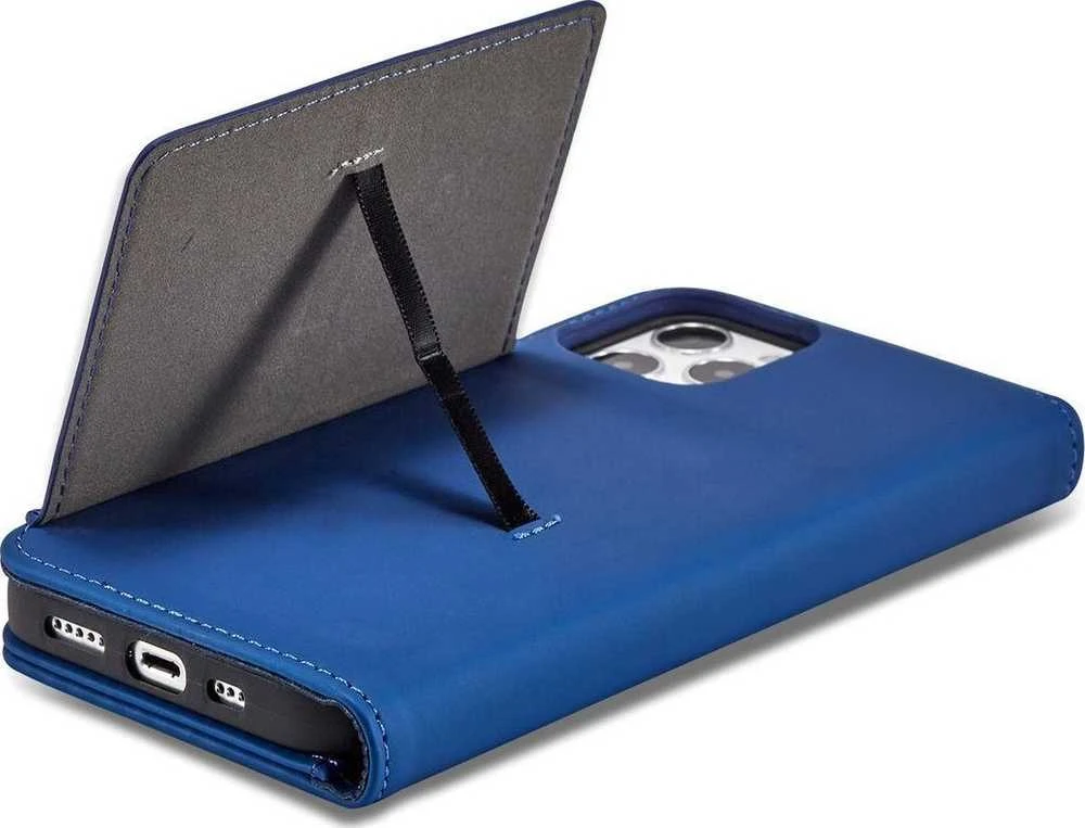 Hurtel Magnet Card dėklas skirtas iPhone 12 Pro, mėlynas