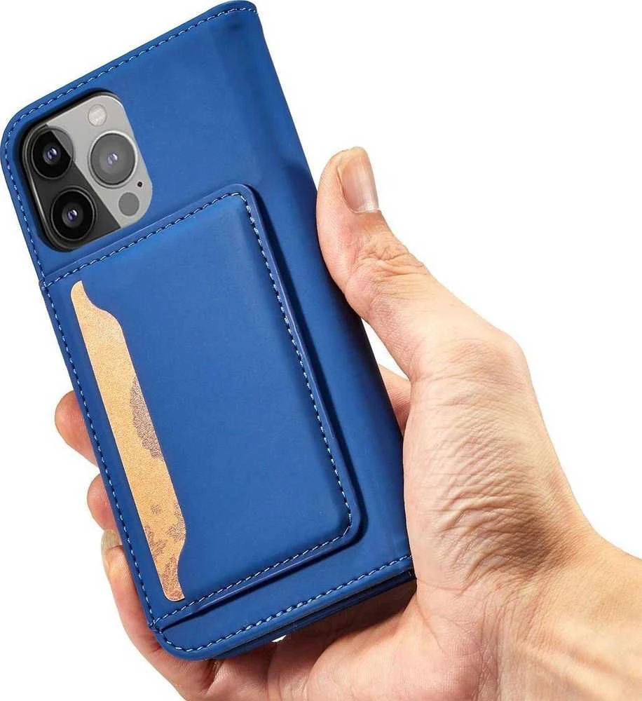 Hurtel Magnet atverčiamas dėklas skirtas iPhone 14, mėlynas
