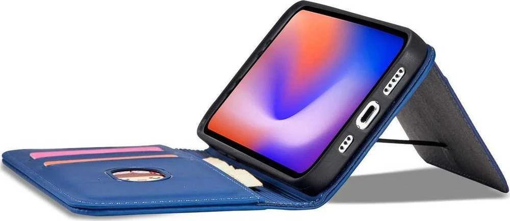 Hurtel Magnet Card dėklas skirtas iPhone 12 Pro, mėlynas