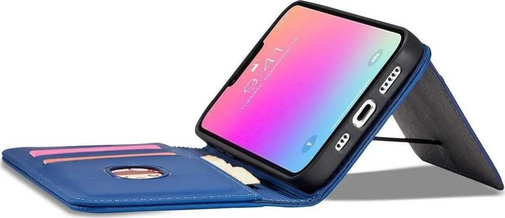 Hurtel Magnet Card dėklas skirtas Samsung Galaxy S23+, mėlynas