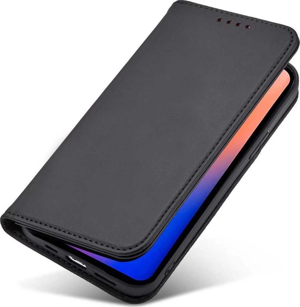 Hurtel Magnet Card dėklas skirtas iPhone 12 Pro Max, juodas