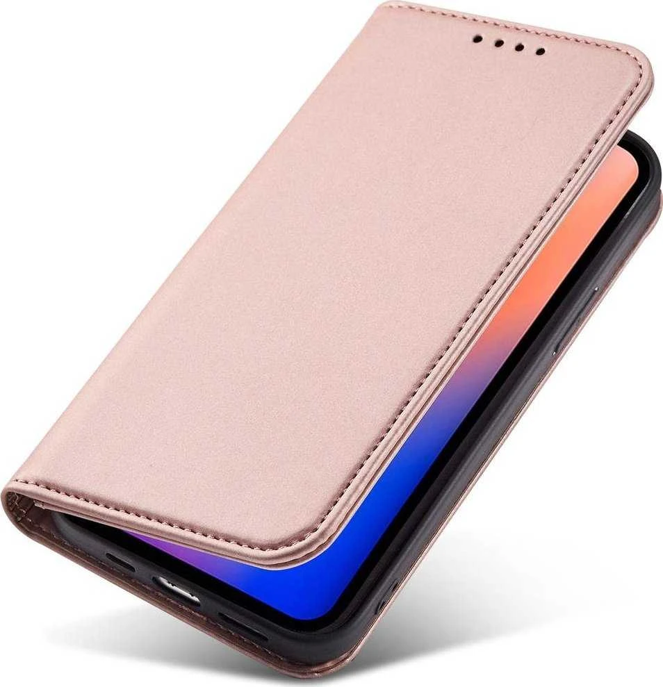 Hurtel Magnet Card dėklas skirtas iPhone 12 Pro Max, rožinis
